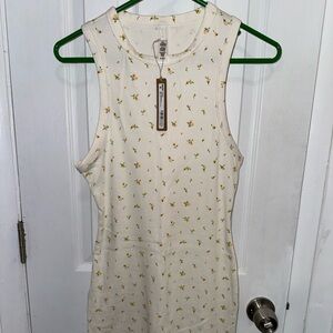 SOLD SKIMS Marigold Rosebud Print Cotton Rib Tank Dress